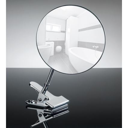 WENKO 22195100 - CLIP Makeup Mirror 15 x 27 cm, Polished Chrome