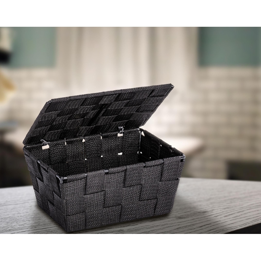 WENKO 22197100 - ADRIA Basket 19x14 cm Black