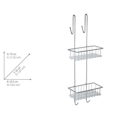 WENKO 22213100 - ALDO Stand 24.5 x 70 cm stainless steel/silver