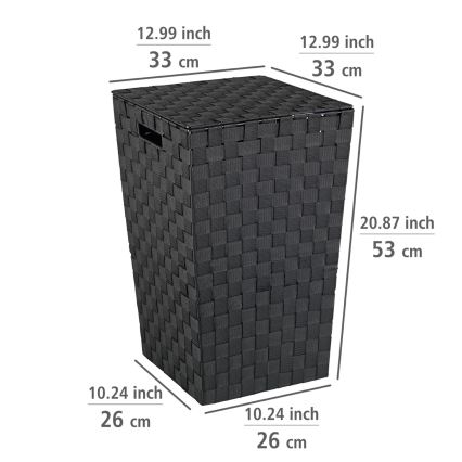 WENKO 22278100 - ADRIA Basket 33 x 53 cm, Black