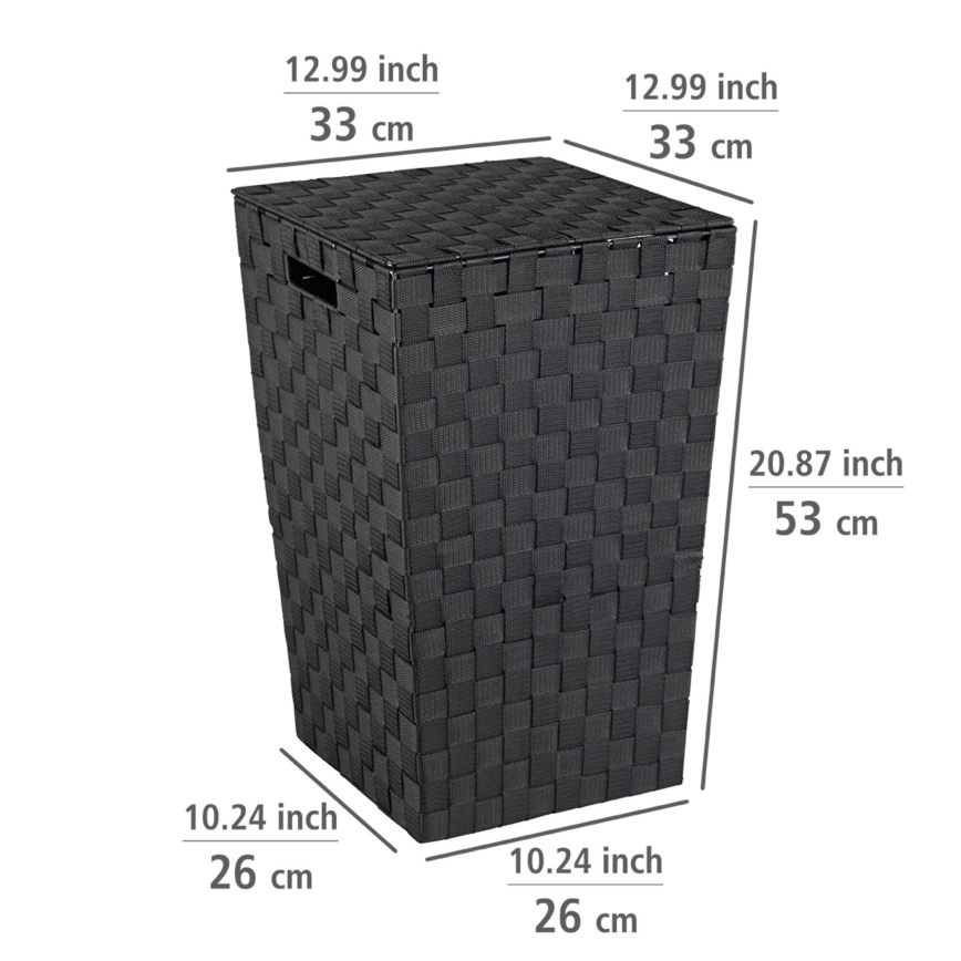 WENKO 22278100 - ADRIA Basket 33 x 53 cm, Black