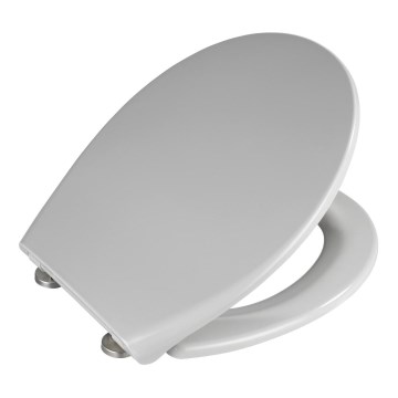 WENKO 22402100-WC toilet seat SAMOS 44.5 x 37.5 cm grey/silver