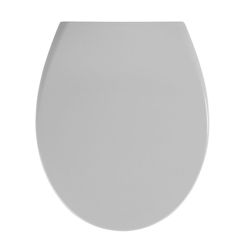 WENKO 22402100-WC toilet seat SAMOS 44.5 x 37.5 cm grey/silver