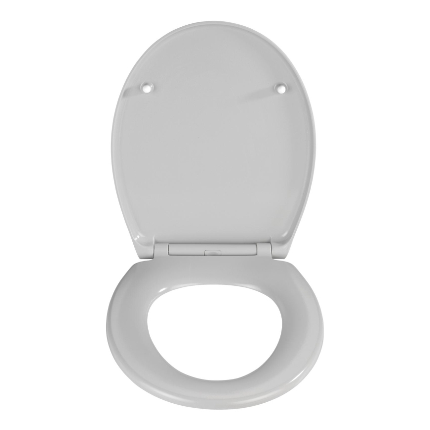 WENKO 22402100-WC toilet seat SAMOS 44.5 x 37.5 cm grey/silver
