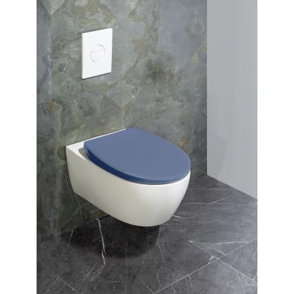 WENKO 22403100-WC seat SAMOS 44,5x37,5 cm blue/silver