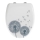 WENKO 22409100-WC ASTERA Toilet Seat 45 x 38 cm, Multicolored/Silver