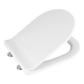 WENKO 22415100 - HABOS Toilet Seat 46 x 36 cm White/Silver