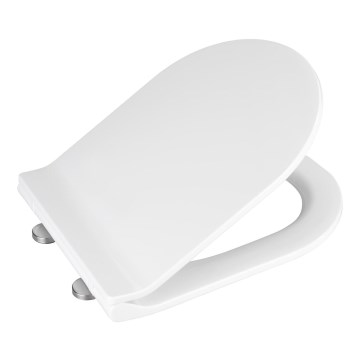 WENKO 22415100 - HABOS Toilet Seat 46 x 36 cm White/Silver
