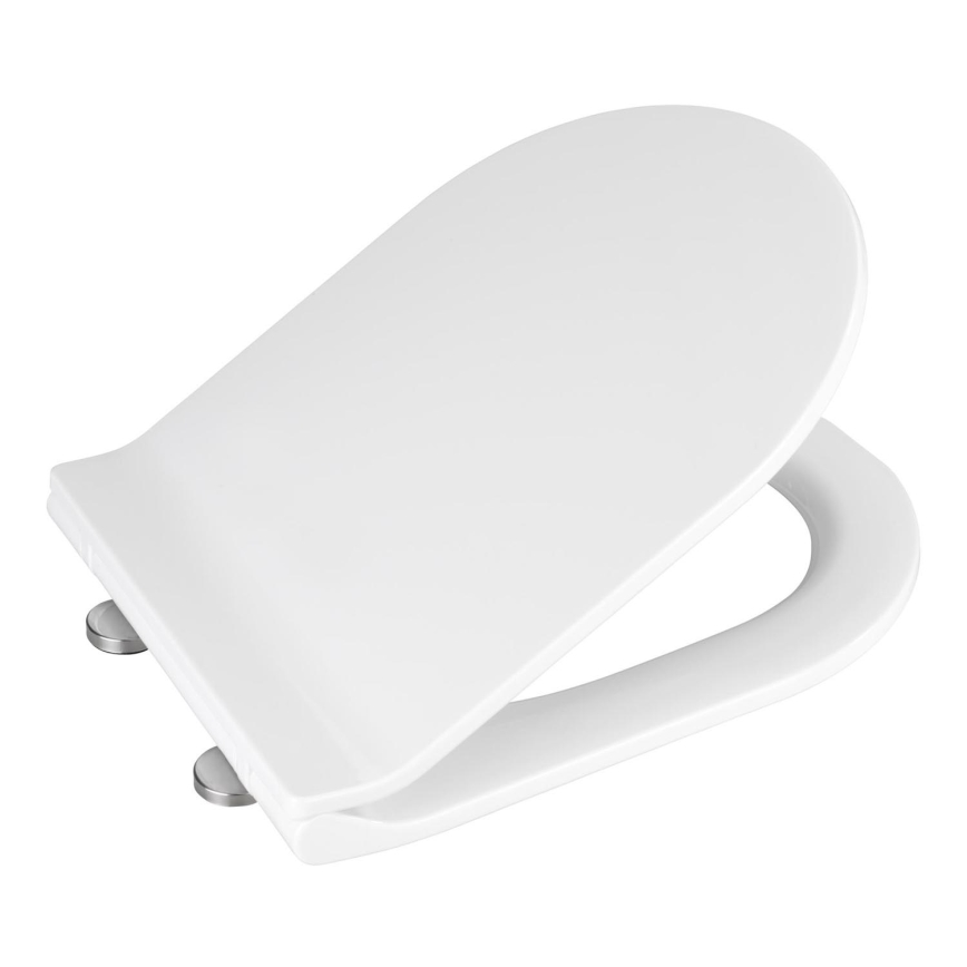 WENKO 22415100 - HABOS Toilet Seat 46 x 36 cm White/Silver
