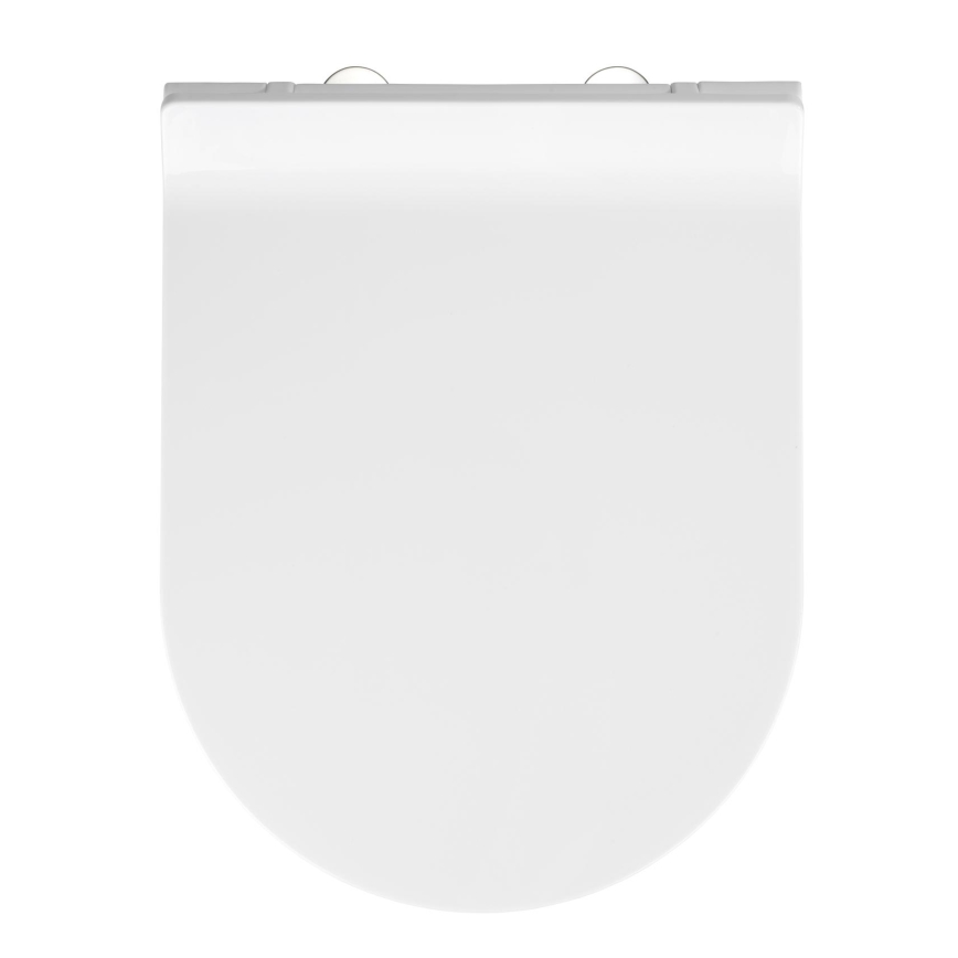 WENKO 22415100 - HABOS Toilet Seat 46 x 36 cm White/Silver