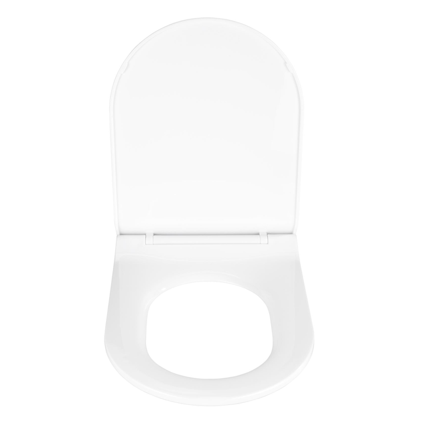 WENKO 22415100 - HABOS Toilet Seat 46 x 36 cm White/Silver