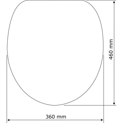 WENKO 22415100 - HABOS Toilet Seat 46 x 36 cm White/Silver
