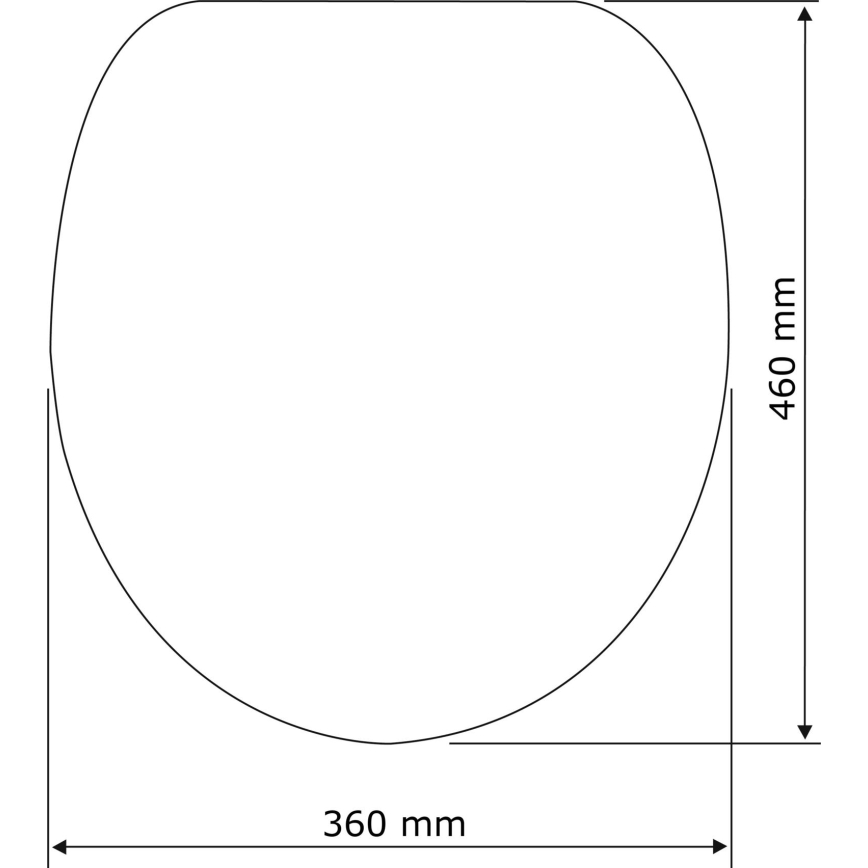 WENKO 22415100 - HABOS Toilet Seat 46 x 36 cm White/Silver