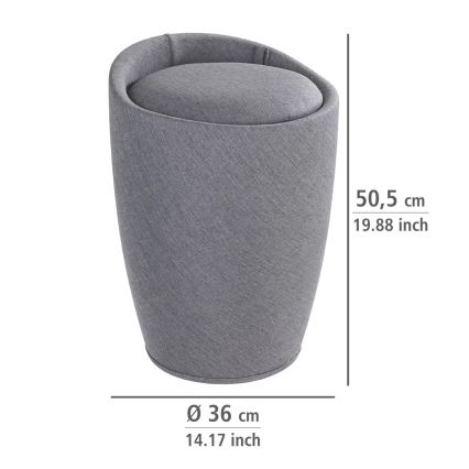 WENKO 22448100 - CANDY Stool 36 x 50.5 cm grey/black