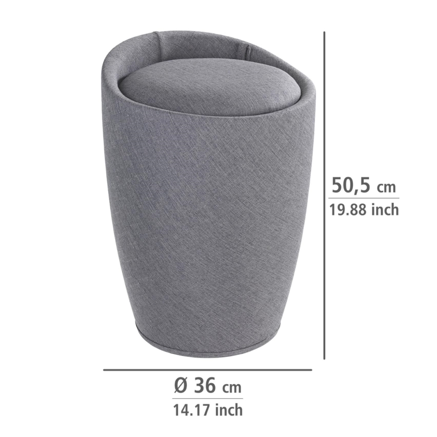 WENKO 22448100 - CANDY Stool 36 x 50.5 cm grey/black