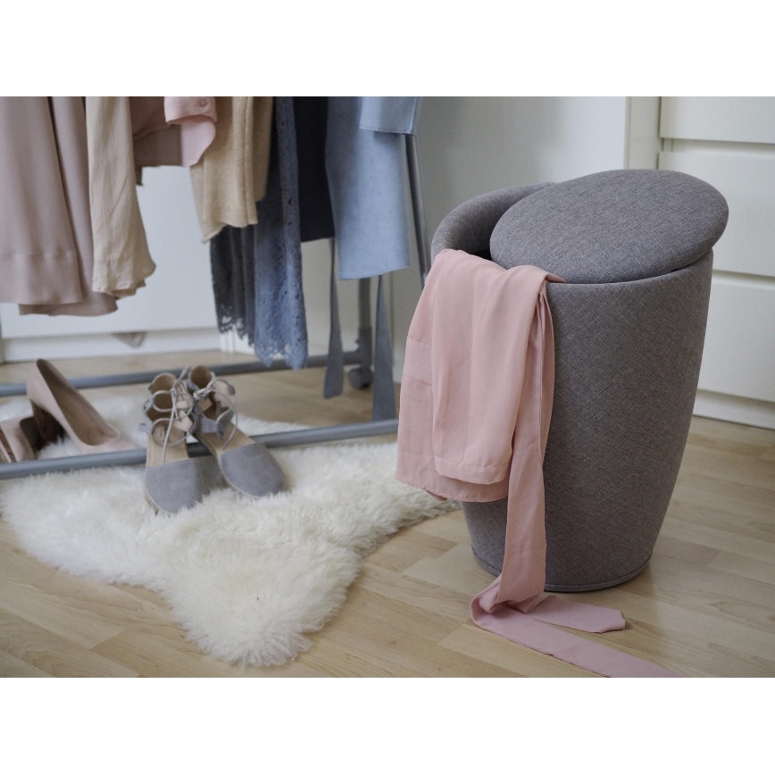 WENKO 22448100 - CANDY Stool 36 x 50.5 cm grey/black