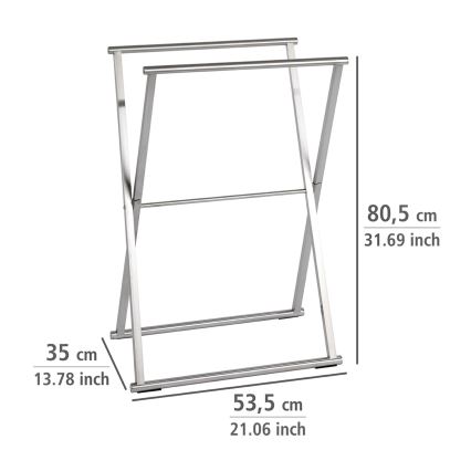 WENKO 22476100 - Towel stand LAVA 53,5x80,5 cm stainless steel/silver