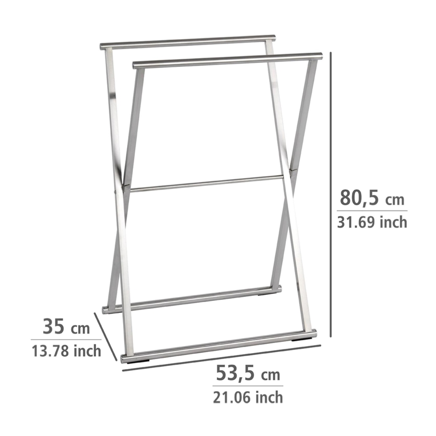 WENKO 22476100 - Towel stand LAVA 53,5x80,5 cm stainless steel/silver