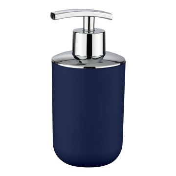 WENKO 22519100 - BRASIL Soap Dispenser 320 ml, Blue/Polished Chrome