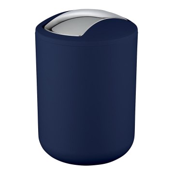 WENKO 22520100 - BRASIL Bin 14 x 21 cm, Blue/Shiny Chrome