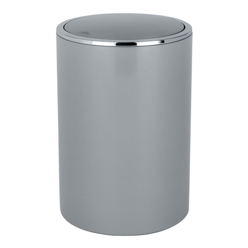 WENKO 22562100 - INCA Bin 18.5 x 25.5 cm grey/polished chrome