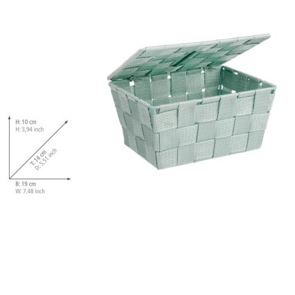 WENKO 22573100 - ADRIA Basket 19x14 cm green