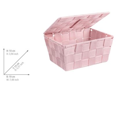 WENKO 22574100 - ADRIA Basket 19 x 14 cm Pink
