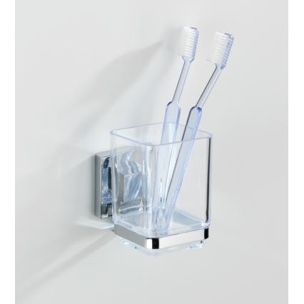 WENKO 22680100 -Tumbler VACUUM-LOC QUADRO ED 7,5x10 cm silver/gloss chrome/clear