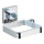 WENKO 22682100 -Hair dryer holder VACUUM-LOC QUADRO ED 13.5x14 cm silver/chrome
