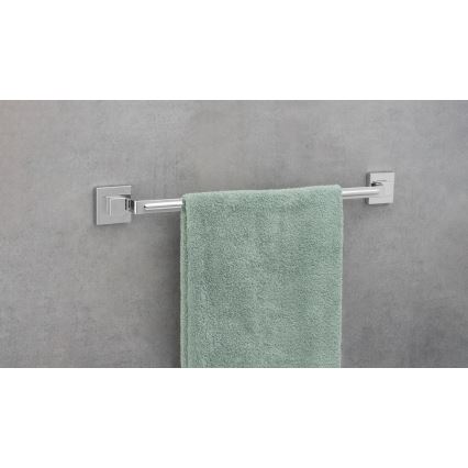WENKO 22684100-Towel rail VACUUM-LOC QUADRO ED 60,5x6 cm silver/polished chrome