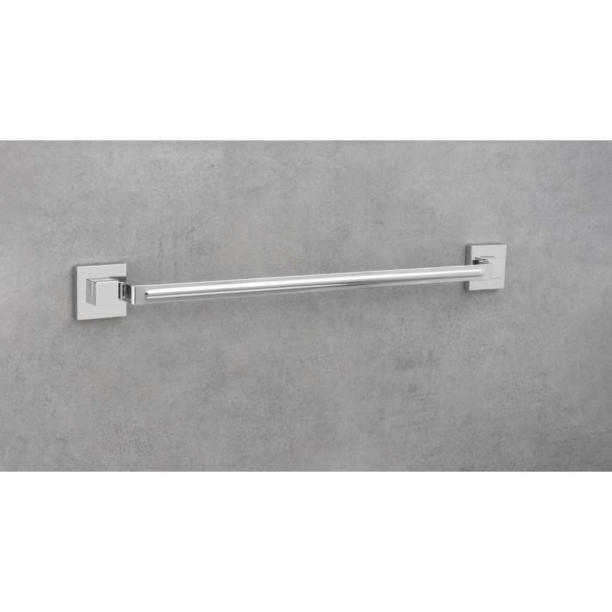 WENKO 22684100-Towel rail VACUUM-LOC QUADRO ED 60,5x6 cm silver/polished chrome