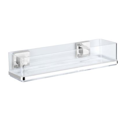 WENKO 22685100 - VACUUM-LOC QUADRO ED Shelf, 38.5 x 14.5 cm, Silver / Gloss Chrome