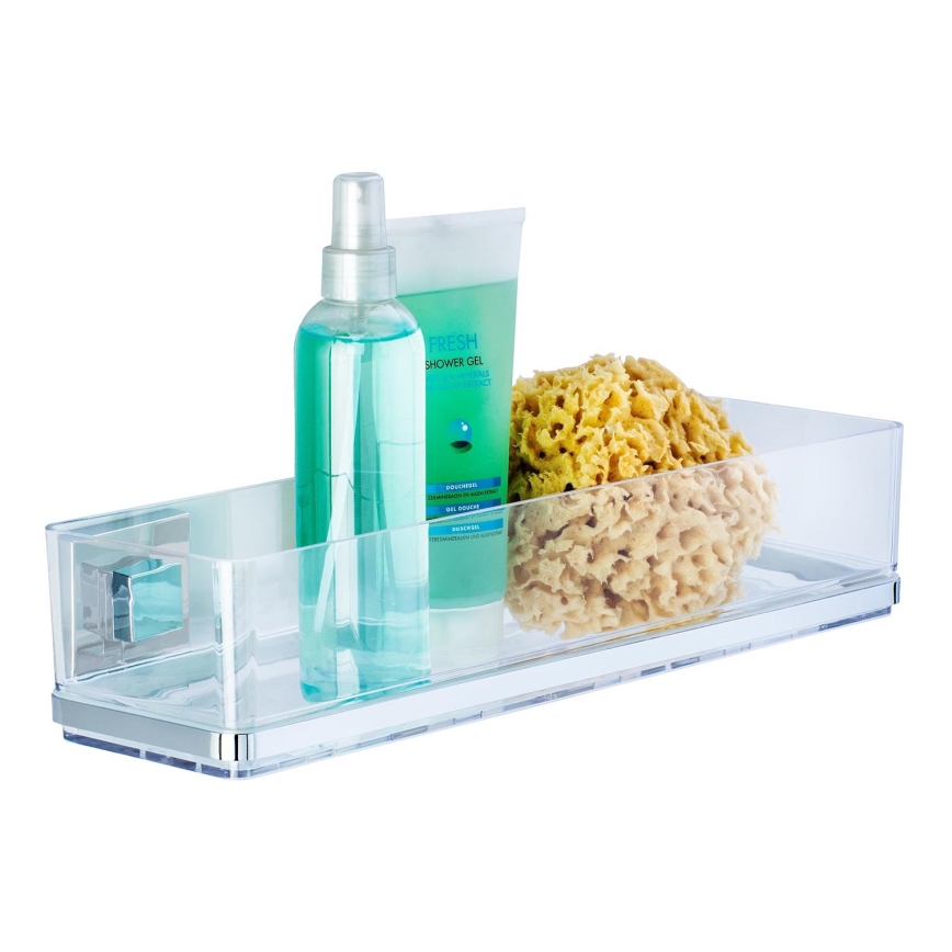 WENKO 22685100 - VACUUM-LOC QUADRO ED Shelf, 38.5 x 14.5 cm, Silver / Polished Chrome