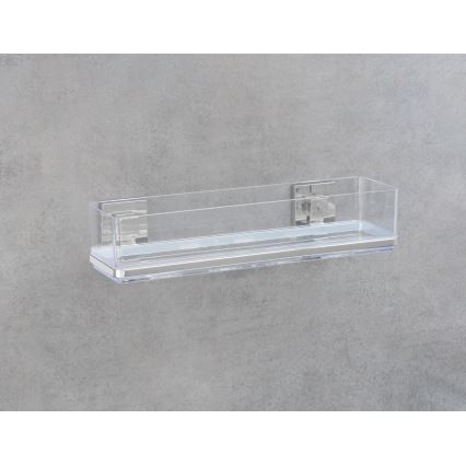 WENKO 22685100 - VACUUM-LOC QUADRO ED Shelf, 38.5 x 14.5 cm, Silver / Polished Chrome
