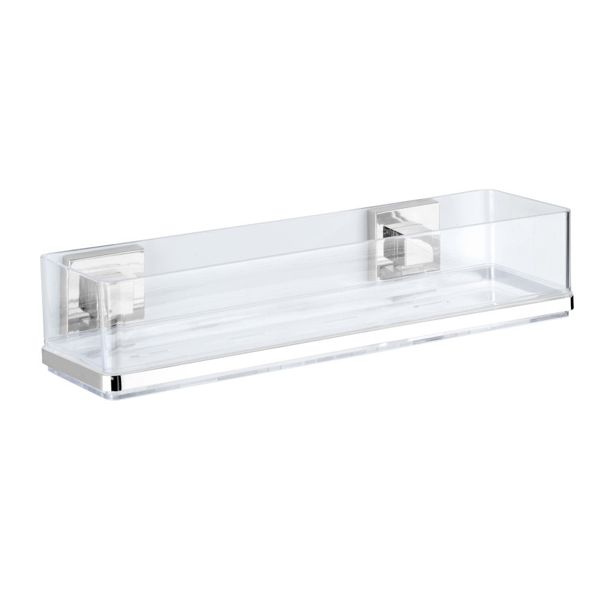 WENKO 22685100 - VACUUM-LOC QUADRO ED Shelf, 38.5 x 14.5 cm, Silver / Polished Chrome