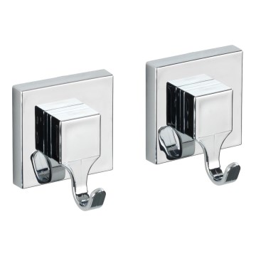WENKO 22688100 - VACUUM-LOC QUADRO ED Hook 6 x 7 cm Silver / Polished Chrome