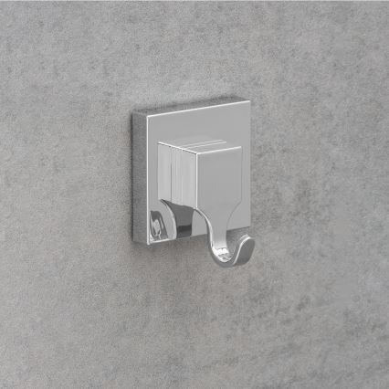 WENKO 22688100 - VACUUM-LOC QUADRO ED Hook 6 x 7 cm Silver / Polished Chrome