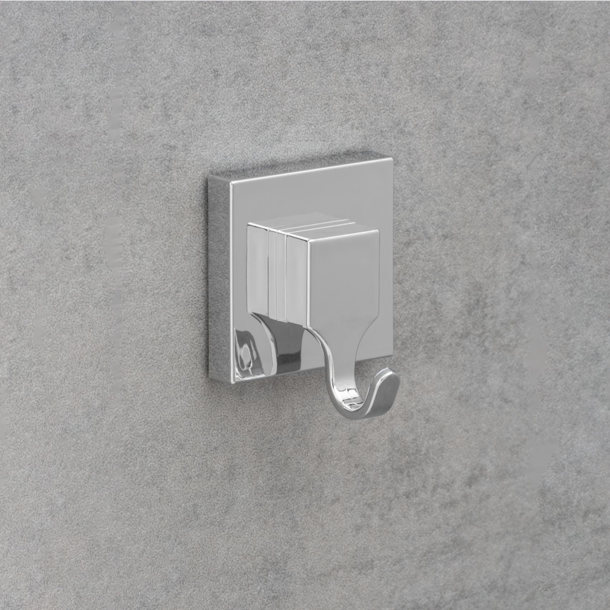 WENKO 22688100 - VACUUM-LOC QUADRO ED Hook 6 x 7 cm Silver / Polished Chrome