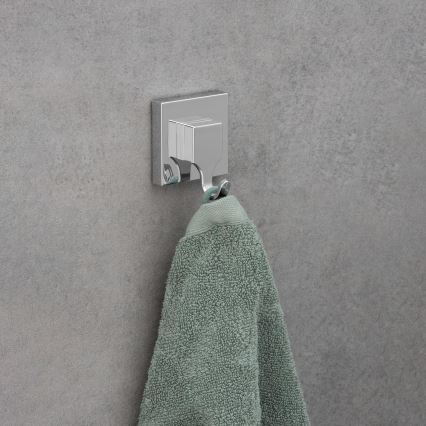 WENKO 22688100 - VACUUM-LOC QUADRO ED Hook 6 x 7 cm Silver / Polished Chrome