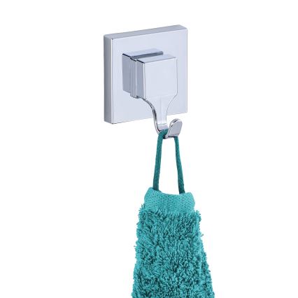 WENKO 22688100 - VACUUM-LOC QUADRO ED Hook 6 x 7 cm Silver / Polished Chrome