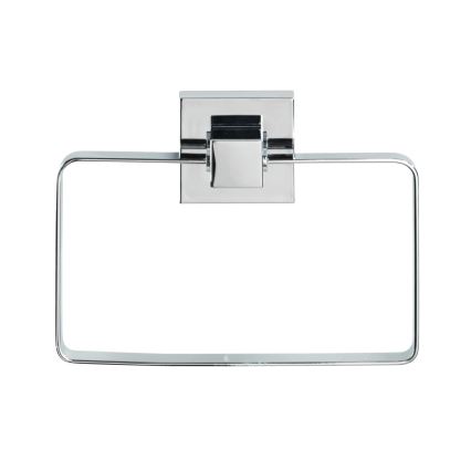 WENKO 22689100 - VACUUM-LOC QUADRO ED towel holder 18.5 x 14 cm silver/gloss chrome