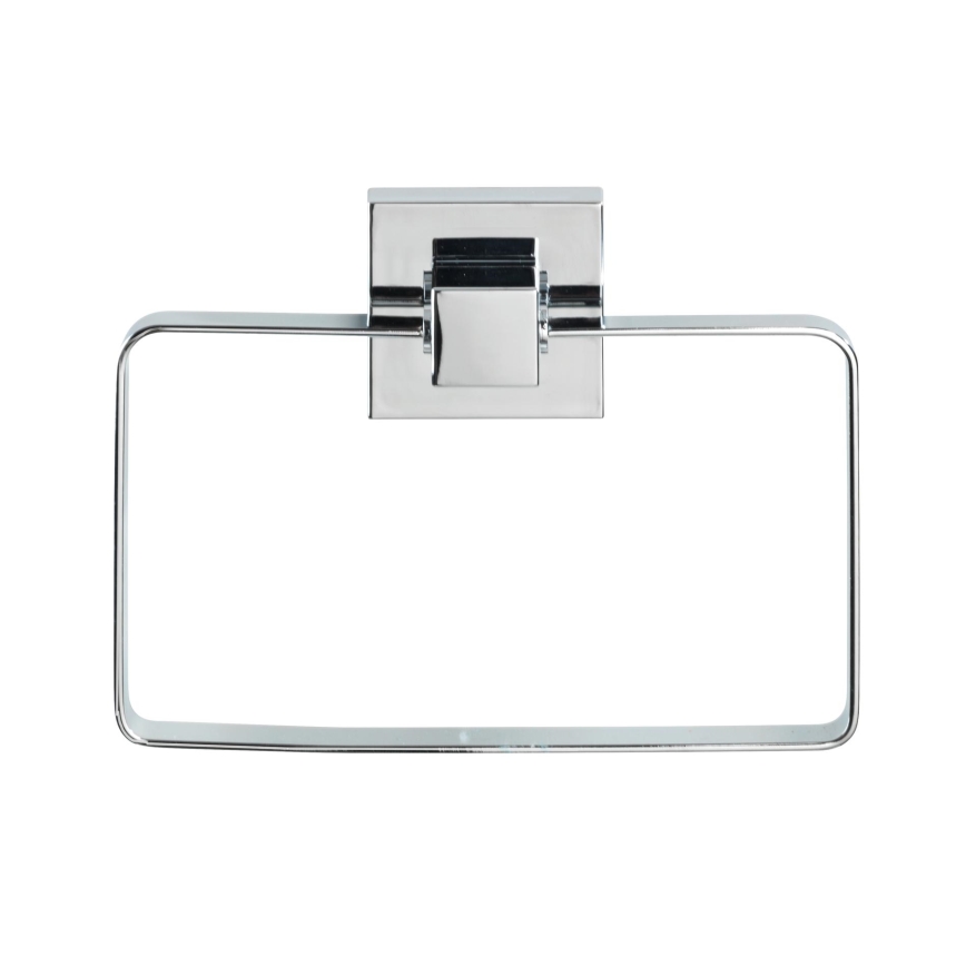 WENKO 22689100 - VACUUM-LOC QUADRO ED towel holder 18.5 x 14 cm silver/gloss chrome
