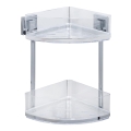WENKO 22690100 - VACUUM-LOC QUADRO ED Corner Shelf, 28 x 32.5 cm, Silver / Glossy Chrome