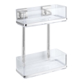 WENKO 22691100-Shelf VACUUM-LOC QUADRO ED 25,5x32,5 cm silver/polished chrome/clear