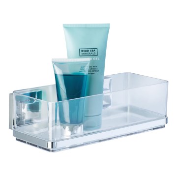 WENKO 22692100-Shelf VACUUM-LOC QUADRO ED 25,5x14 cm silver/clear