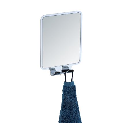 WENKO 22693100 - Makeup Mirror VACUUM-LOC QUADRO ED 14 x 19.5 cm, Polished Chrome