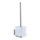 WENKO 22695100-WC VACUUM-LOC QUADRO ED Toilet Brush 9.5 x 37 cm, Silver/Glossy Chrome/Clear