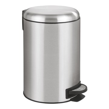 WENKO 22703100 - LEMAN Bin 25x38 cm stainless steel/satin/black
