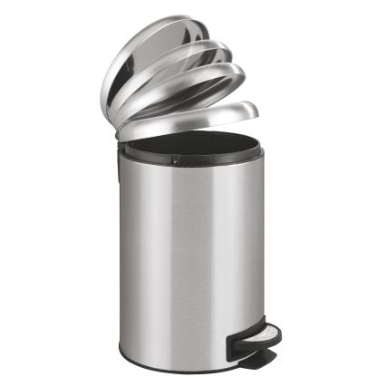 WENKO 22703100 - LEMAN Bin 25x38 cm stainless steel/satin/black