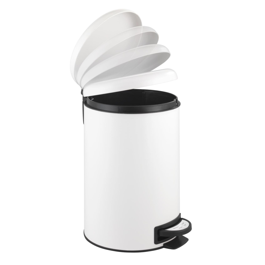 WENKO 22707100 - LEMAN Waste Bin 25x38 cm White/Black
